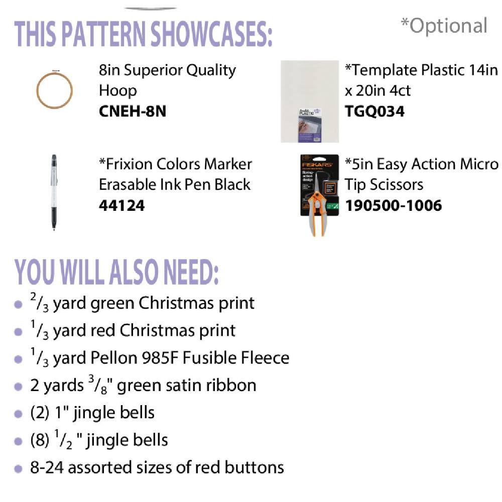 Cut Loose Press, Christmas Wreath Door Hanger Pattern image # 81044