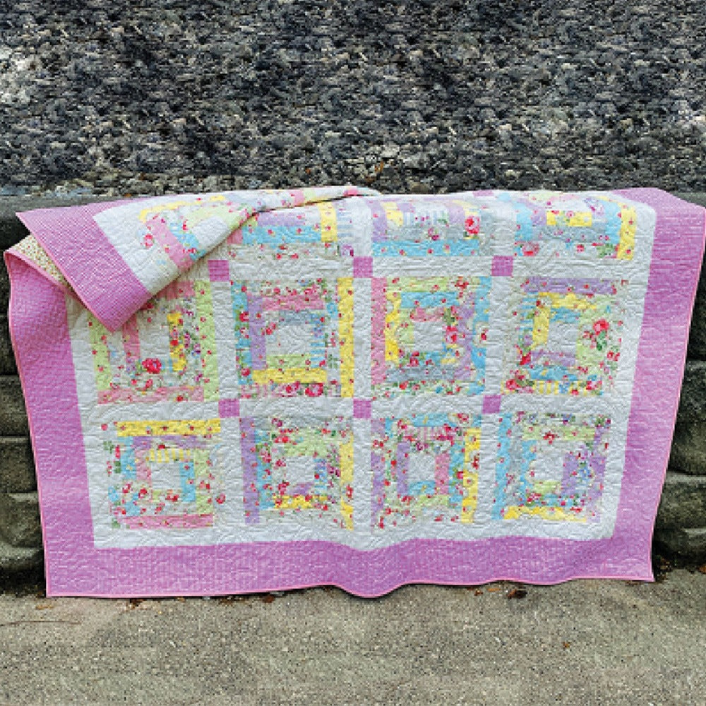Cut Loose Press, Jelly Roll Log Cabin Quilt Pattern image # 97418