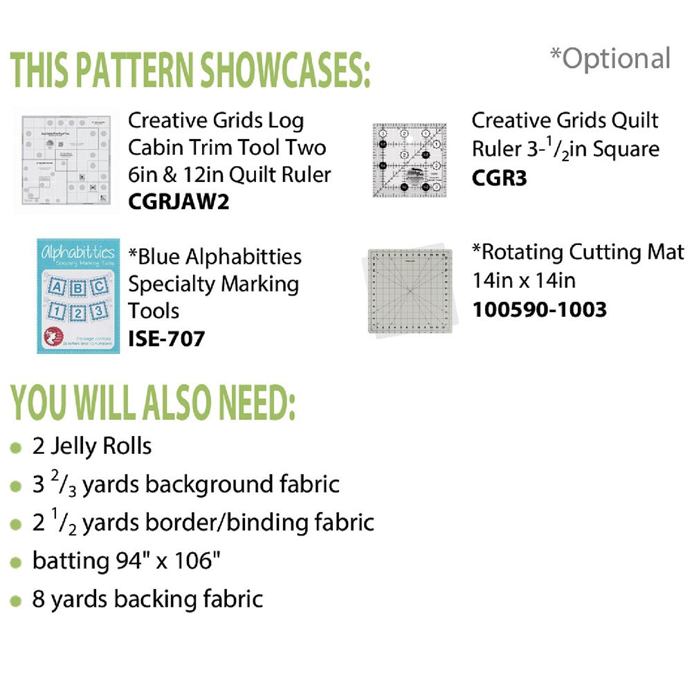 Cut Loose Press, Jelly Roll Blues Quilt Pattern image # 75429