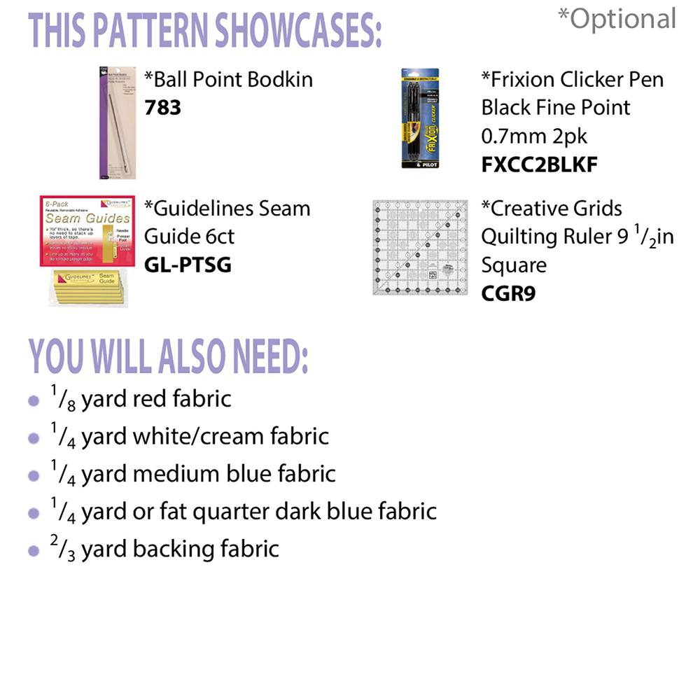 Cut Loose Press, Patriotic Table Topper Pattern image # 66465