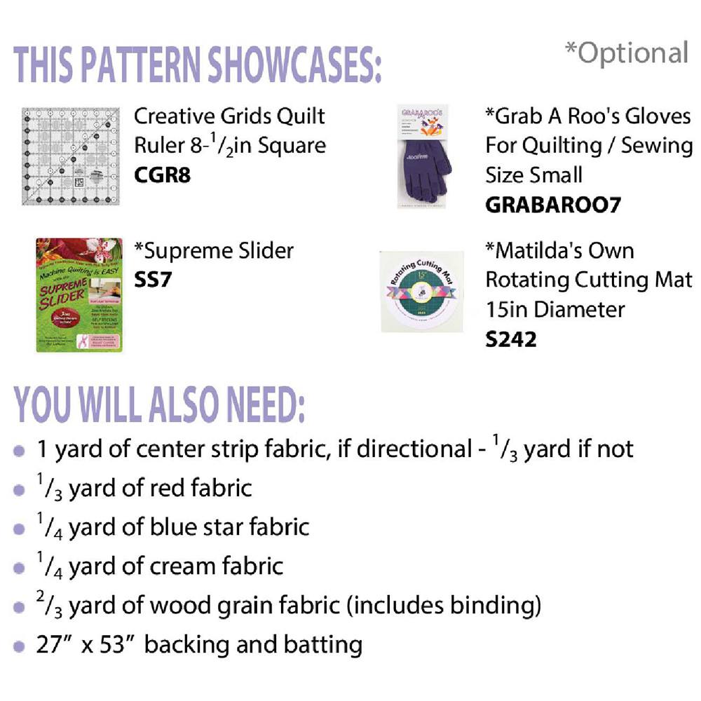 Cut Loose Press, American Honor Table Runner Pattern image # 66455