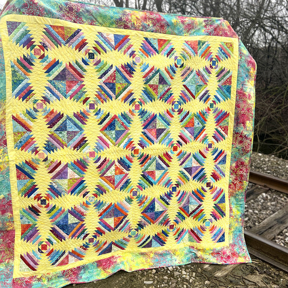 Cut Loose Press, Pineapple Smoothies Quilt Pattern image # 98557