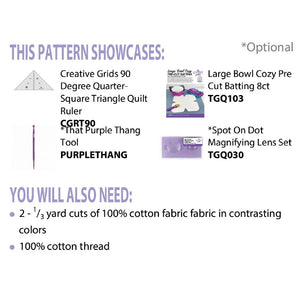 Cut Loose Press, Color Blocked Bowl Cozy Pattern image # 81059