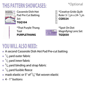 Cut Loose Press, Button Up Casserole Carrier Pattern image # 81135