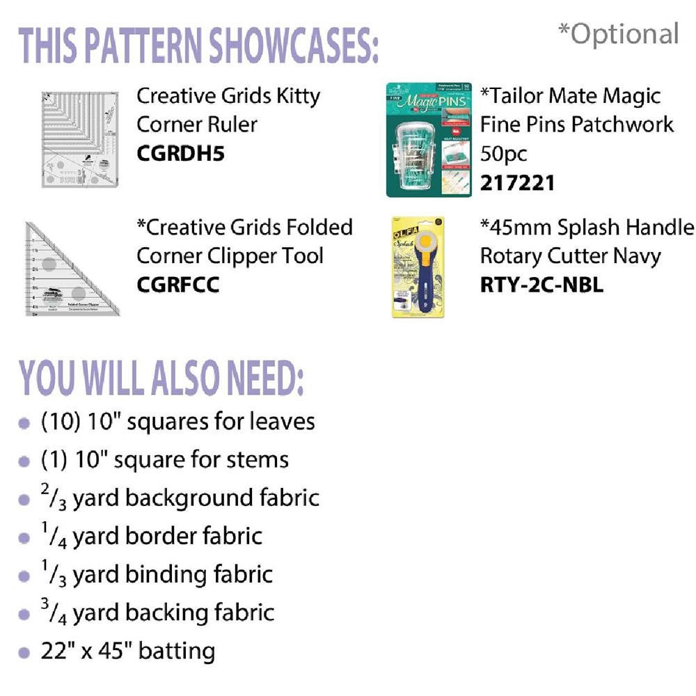 Cut Loose Press, Maple Leaf Runner Pattern image # 66939