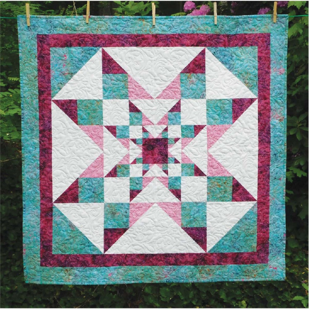 Easy Raspberry Stars Cut Loose Press, Raspberry Stars Mini Quilt Pattern