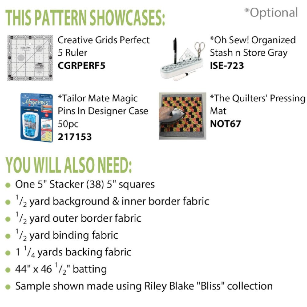 Charm Pack Stones Quilt Pattern image # 56257