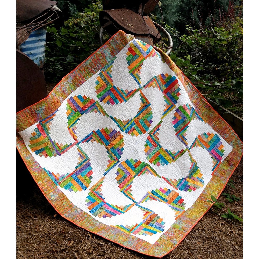 Rainbow Swirls Quilt Pattern - Cut Loose Press image # 96200