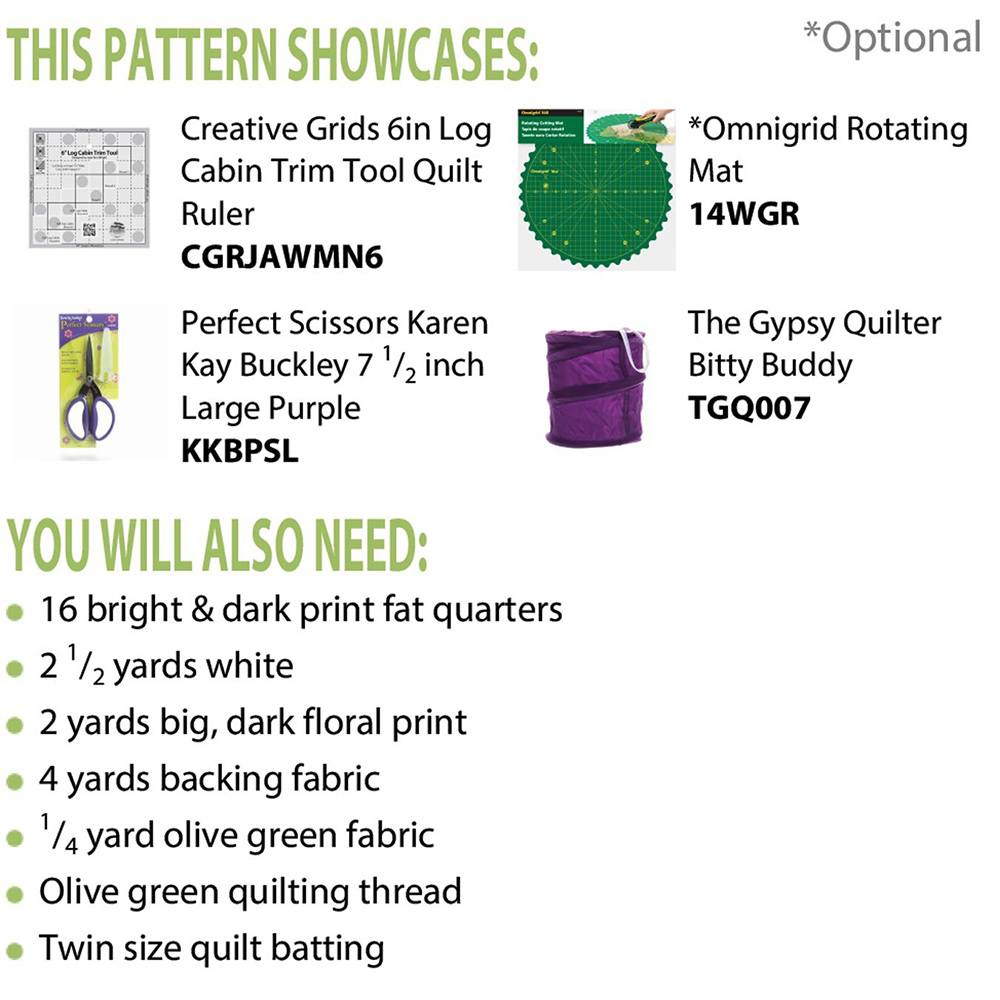 Cut Loose Press, Midnight in the Garden Quilt Pattern image # 75354