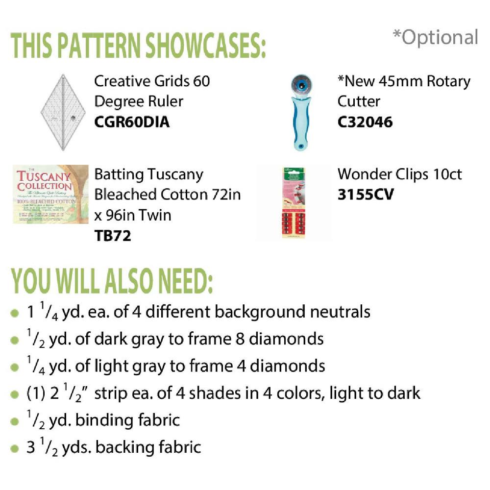 Woven Jewel Box Quilt Pattern - Cut Loose Press image # 51949