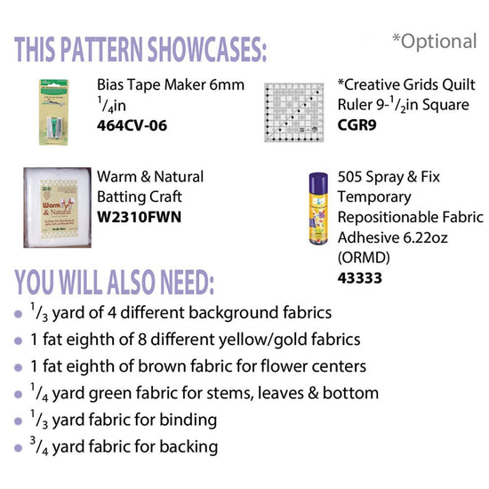 Sunflowers Ala Lulu! Pattern - Cut Loose Pattern