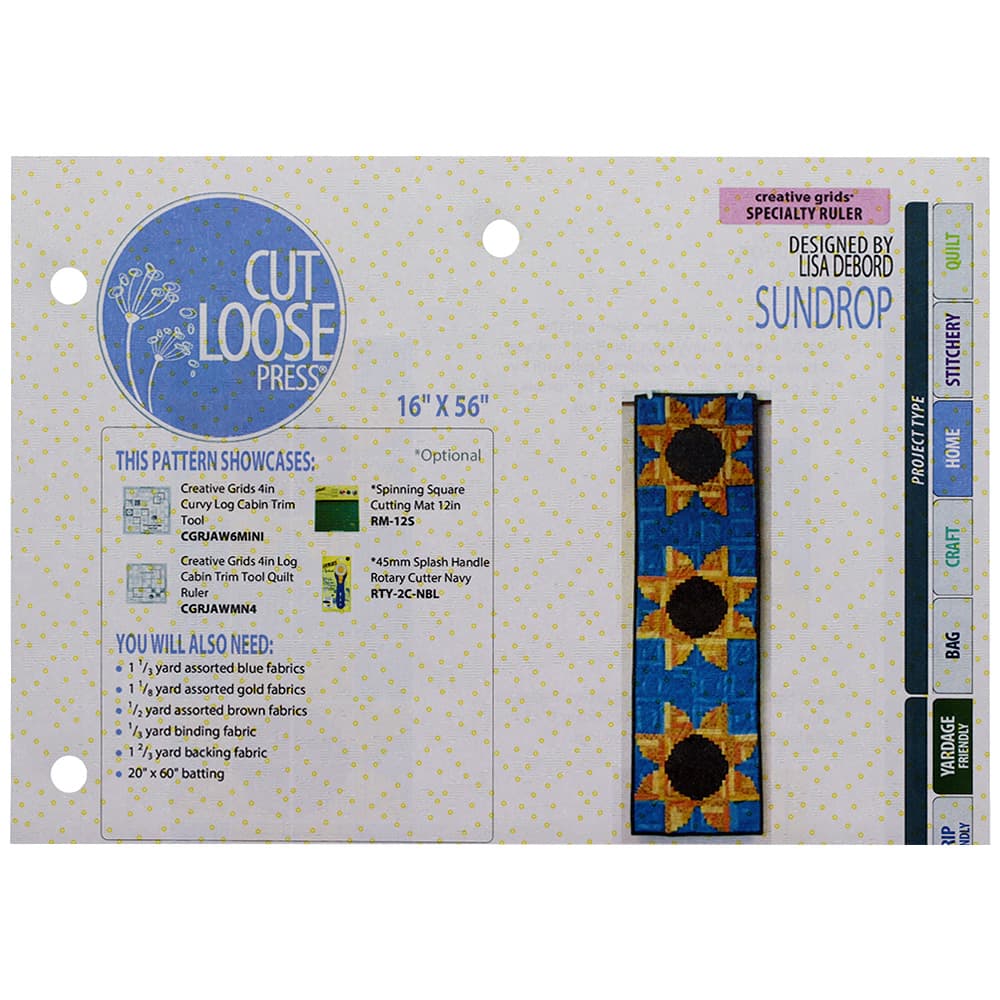 Cut Loose Press, Sundrop Table Runner Pattern