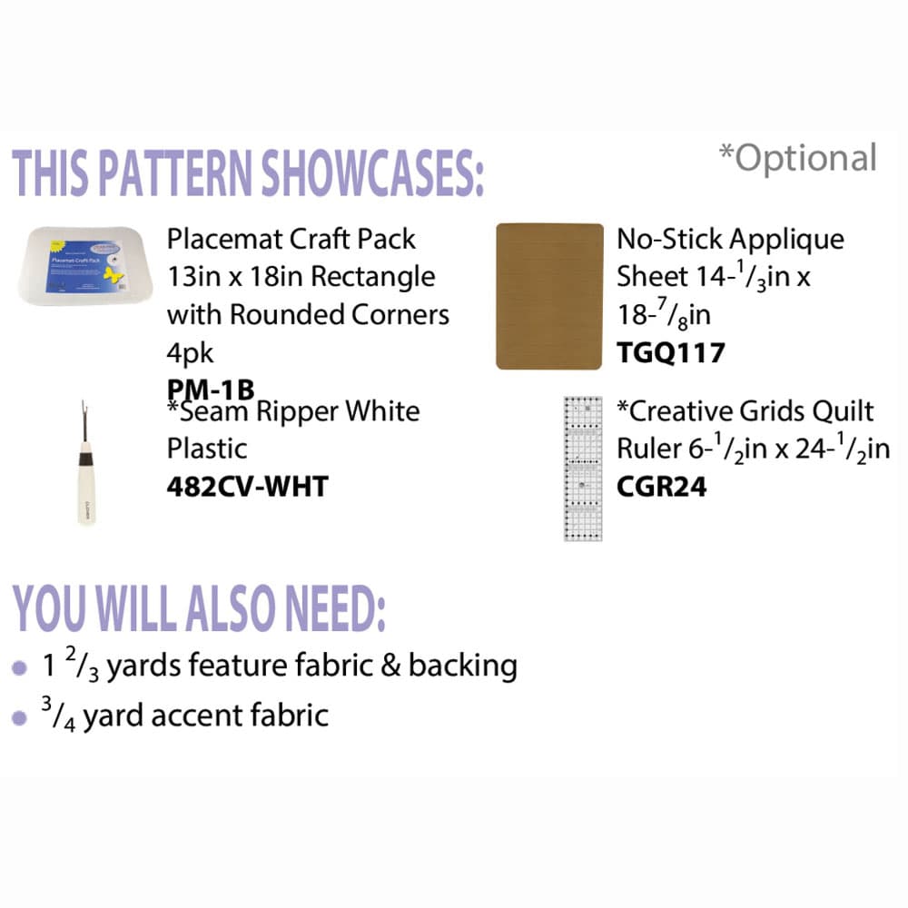 Easy Peasy Placemats with Pockets Pattern image # 113241