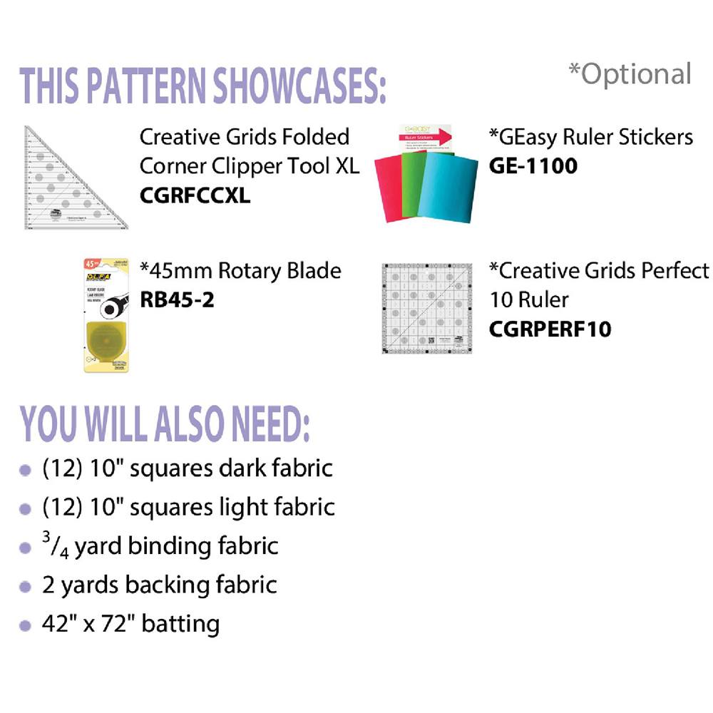 Cut Loose Press Reflections Runner & Placemats Pattern image # 77448