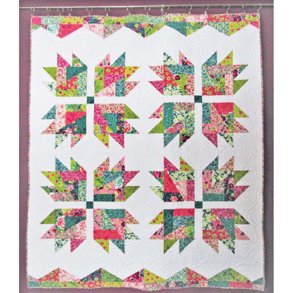 Scrap Crazy Bear Paw Quilt Pattern - Cut Loose Press image # 96275