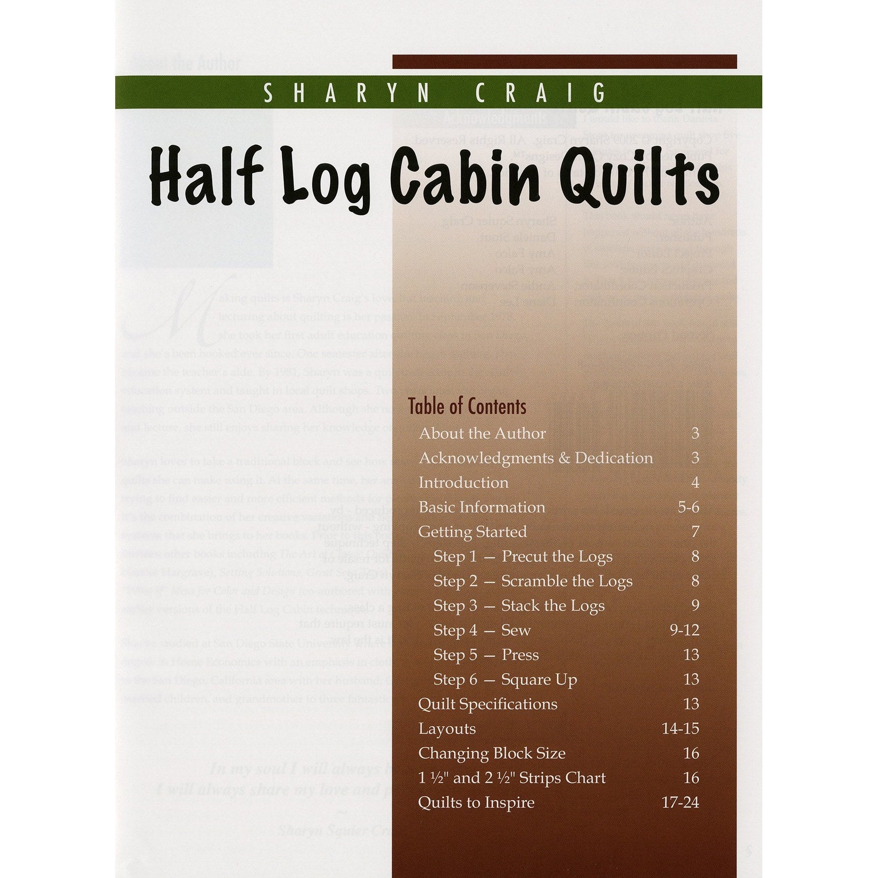 Half Log Cabin Quilts, Sharyn Craig image # 35452