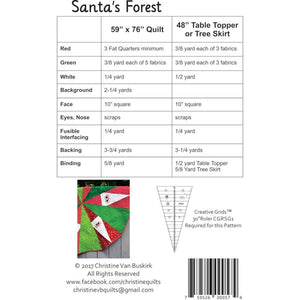 Santa's Forest Quilt and Tree Skirt Pattern image # 57074