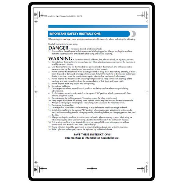 Service Manual, Brother CS6000i image # 5930