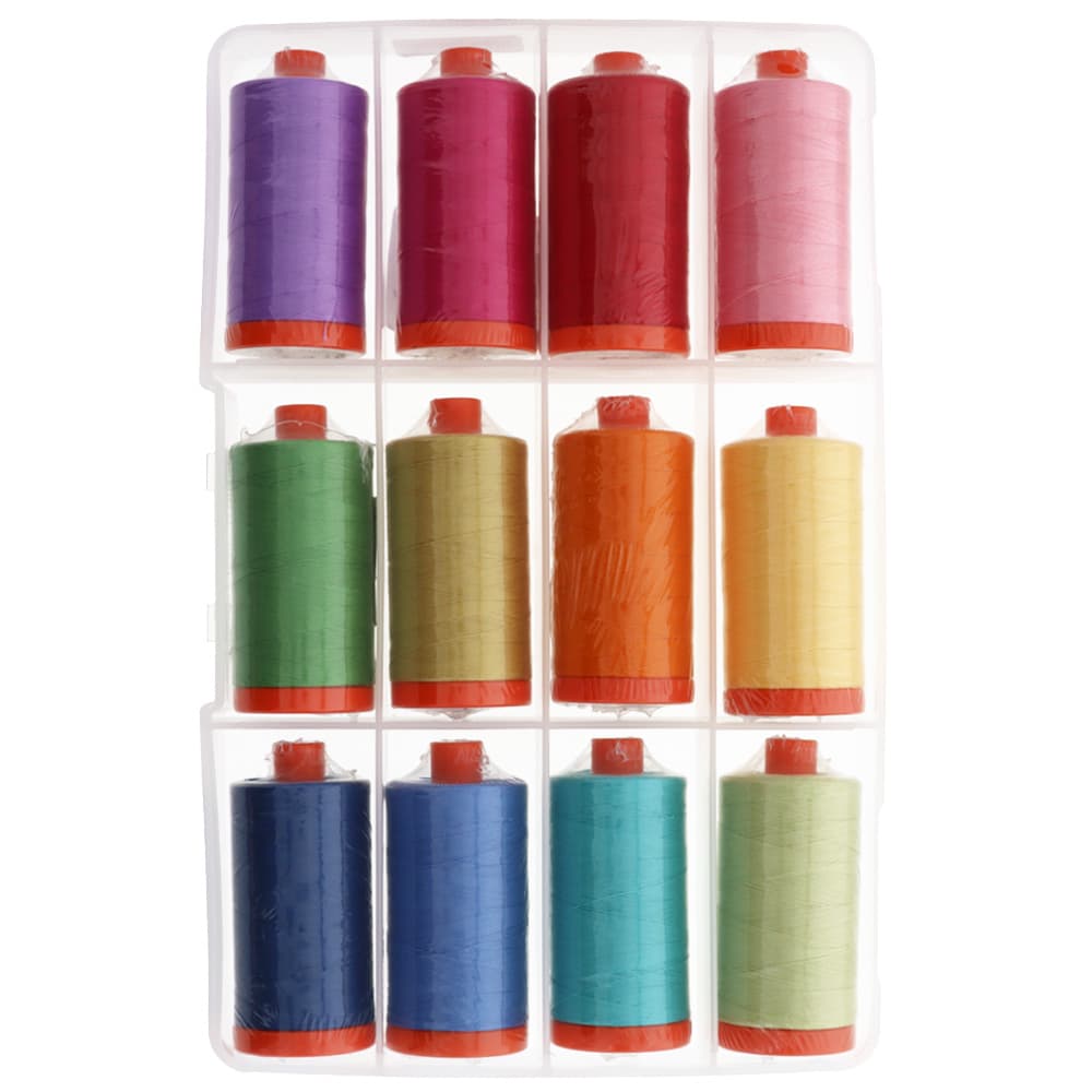 Thread Collection Colours Aurifil 50wt Quilt Collection Colors Thread Kit - 12 Spools