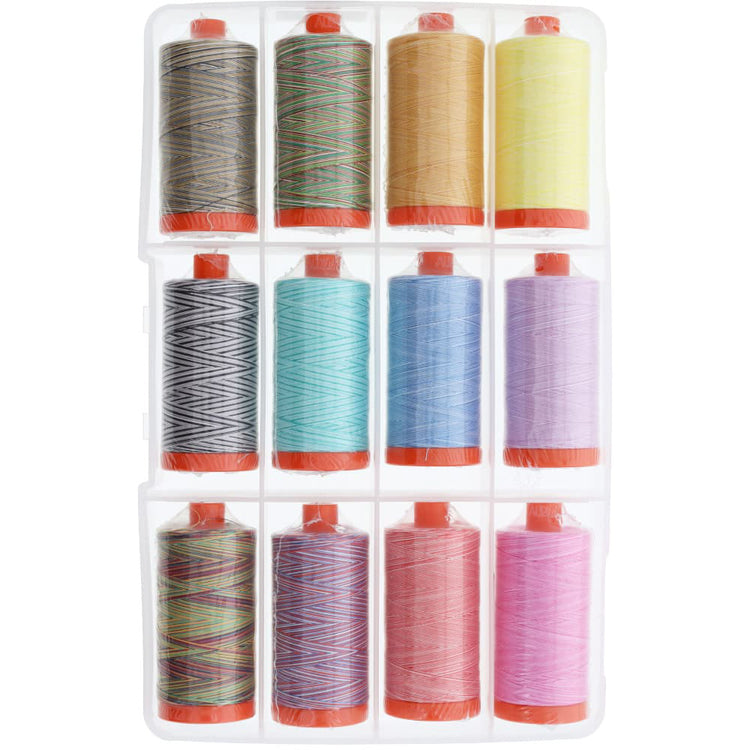 Aurifil 50wt Variegated Thread Collection - 12 Spools image # 97946