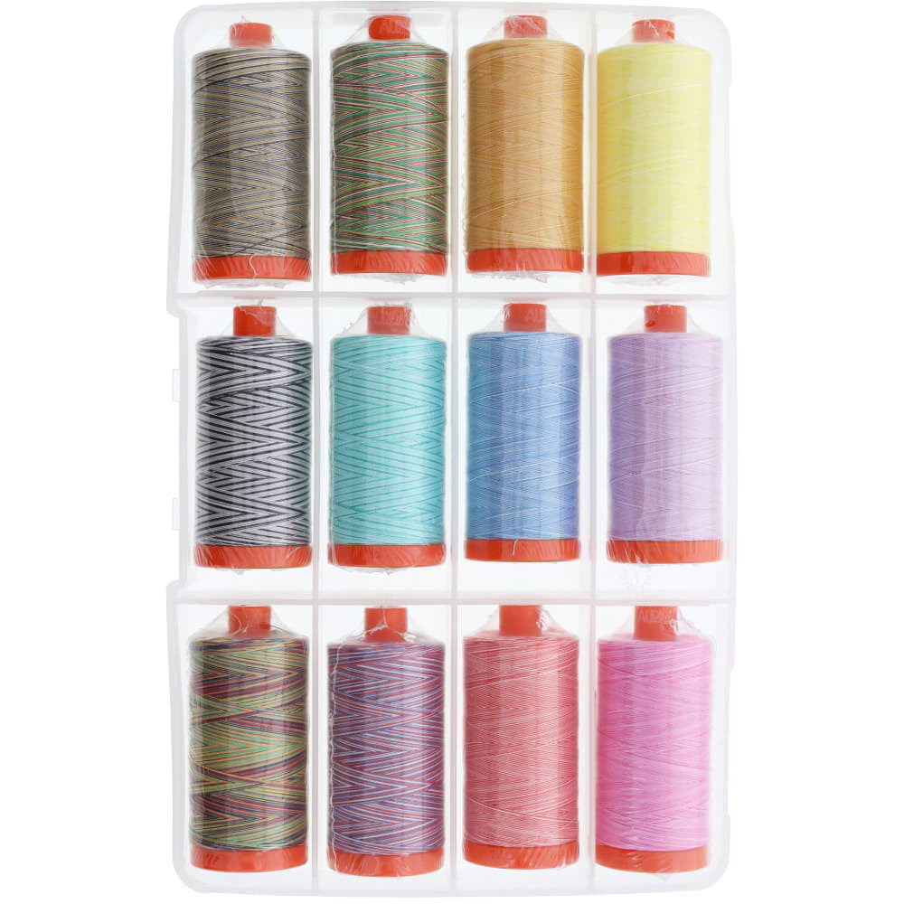Aurifil 50wt Variegated Thread Collection - 12 Spools image # 97946