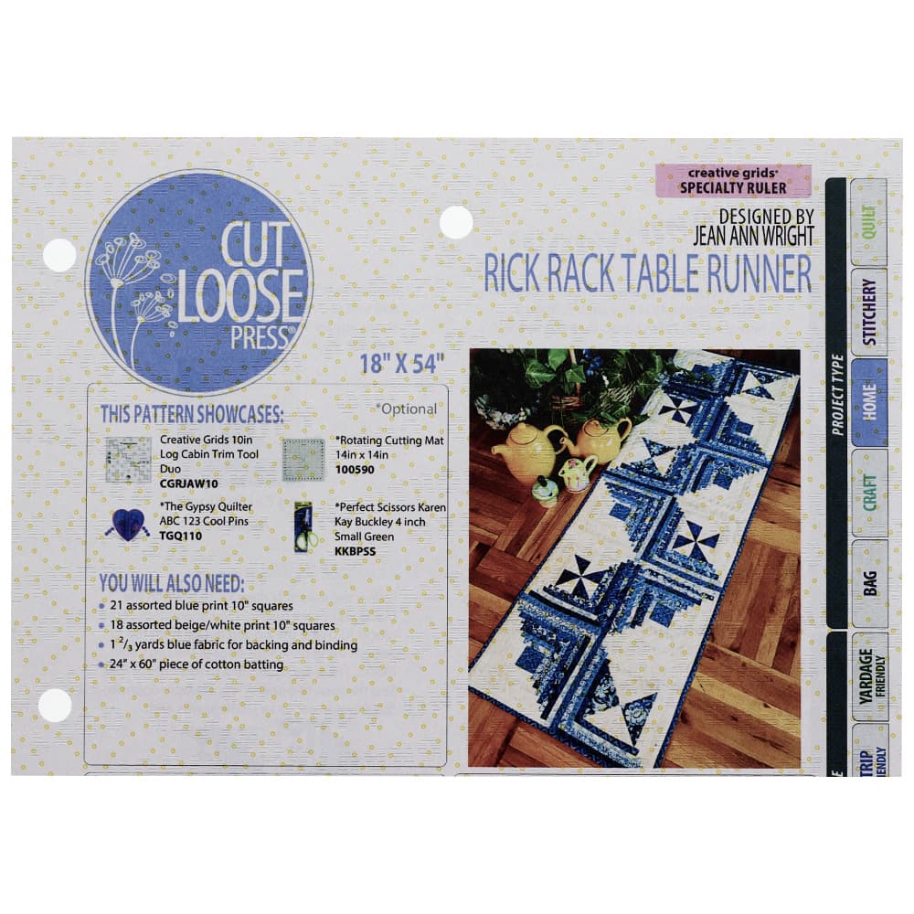 Cut Loose Press, Rick Rack Table Runner image # 96761