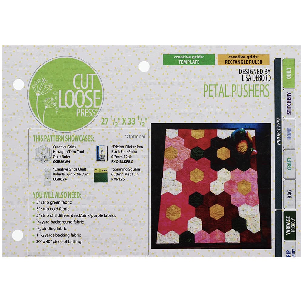 Cut Loose Press, Petal Pushers Wall Hanging Pattern image # 96763