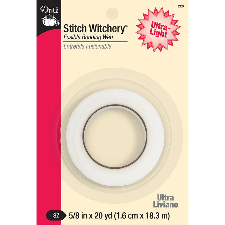 Stitch Witchery Tape (5/8" x 20yds), Ultra Light, Dritz image # 93132