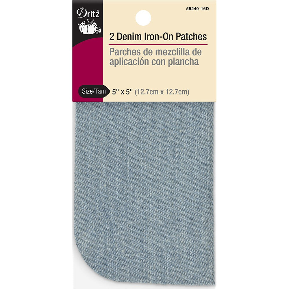 Dritz Denim Iron-On Patch - 2pk image # 88216