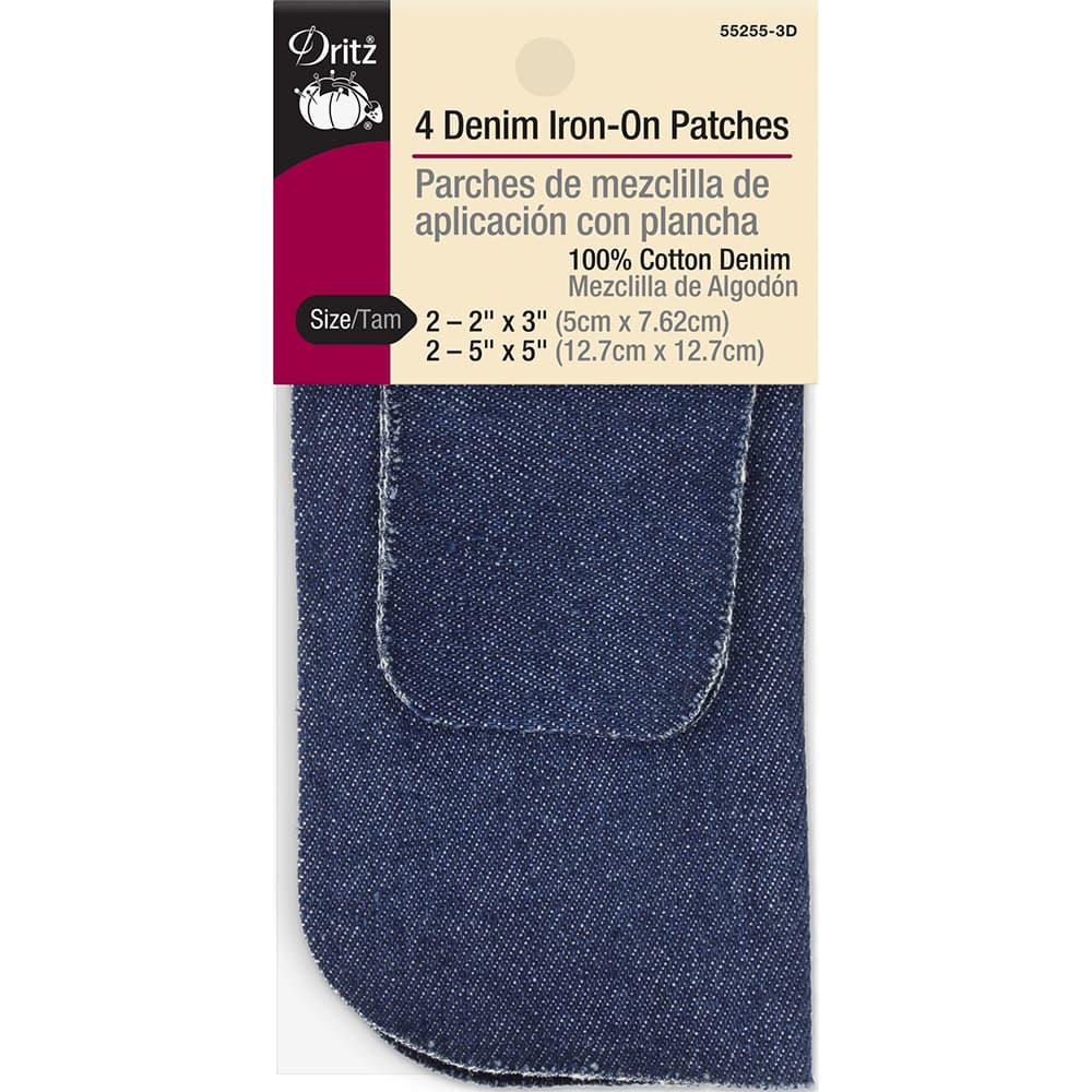 Dritz, Denim Iron-On Dark Blue Patches (4ct) image # 92935