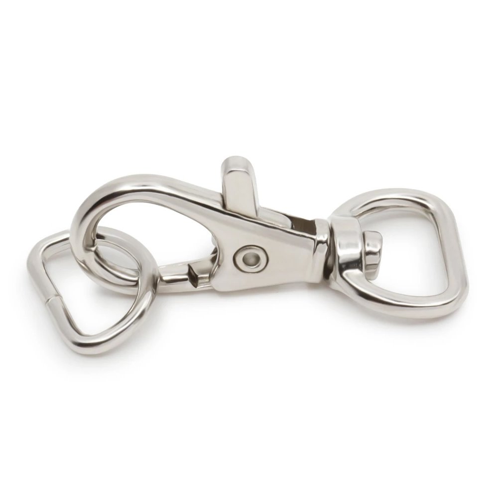 1/2in Swivel Hook and D-Ring Hardware Set - Silver image # 92911