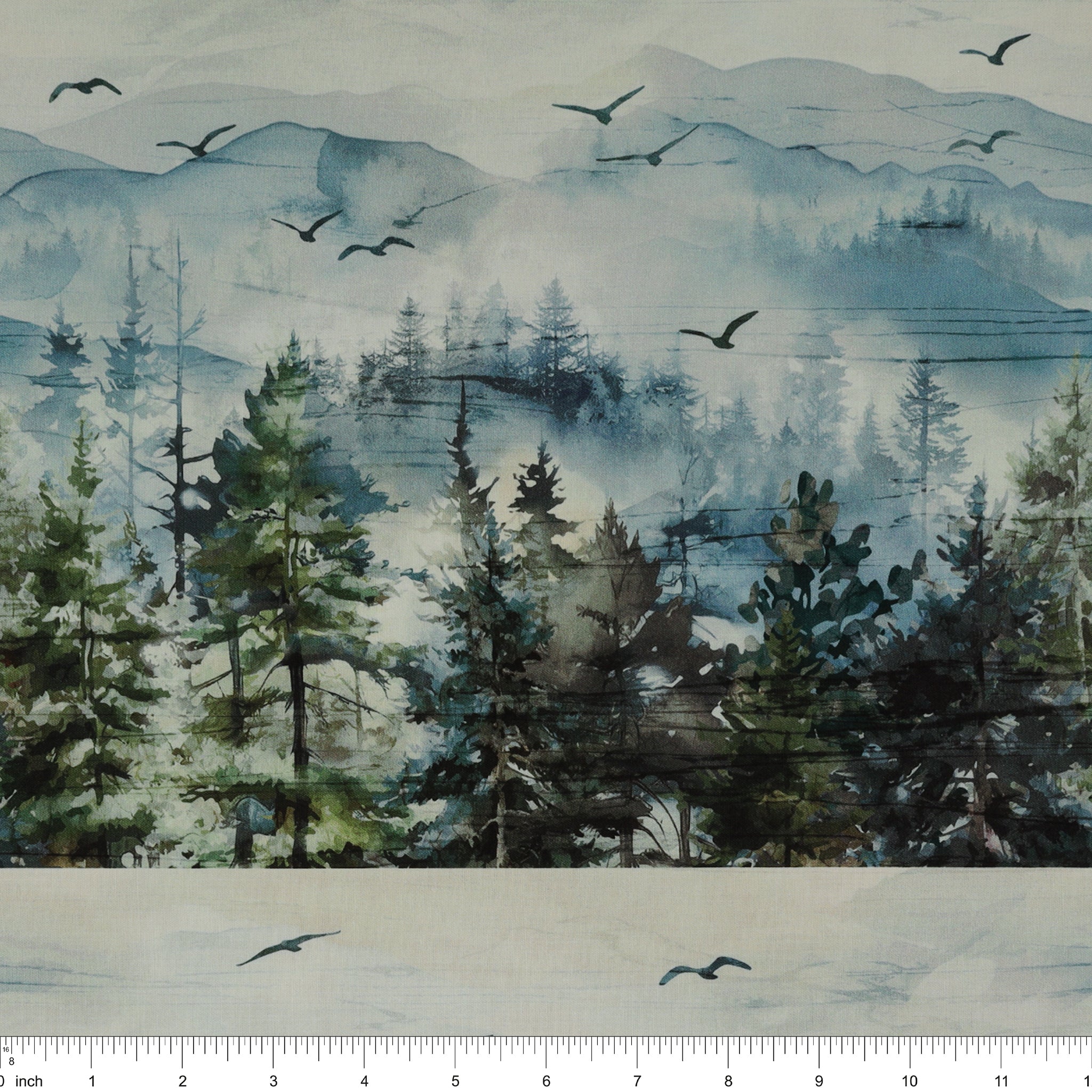 Altitude Fabric Collection - Border Stripe NCDP29155-43 with ruler for size