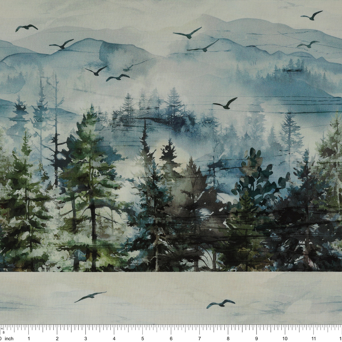 Altitude Fabric Collection - Border Stripe NCDP29155-43 with ruler for size