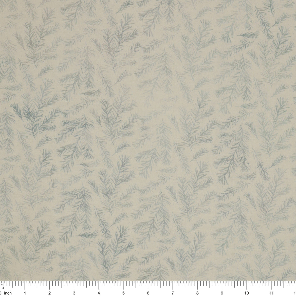 Altitude Fabric Collection - Pine Branches White: NCDP29158-10 with ruler for scale