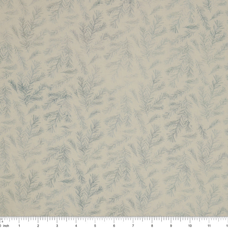 Altitude Fabric Collection - Pine Branches White: NCDP29158-10 with ruler for scale