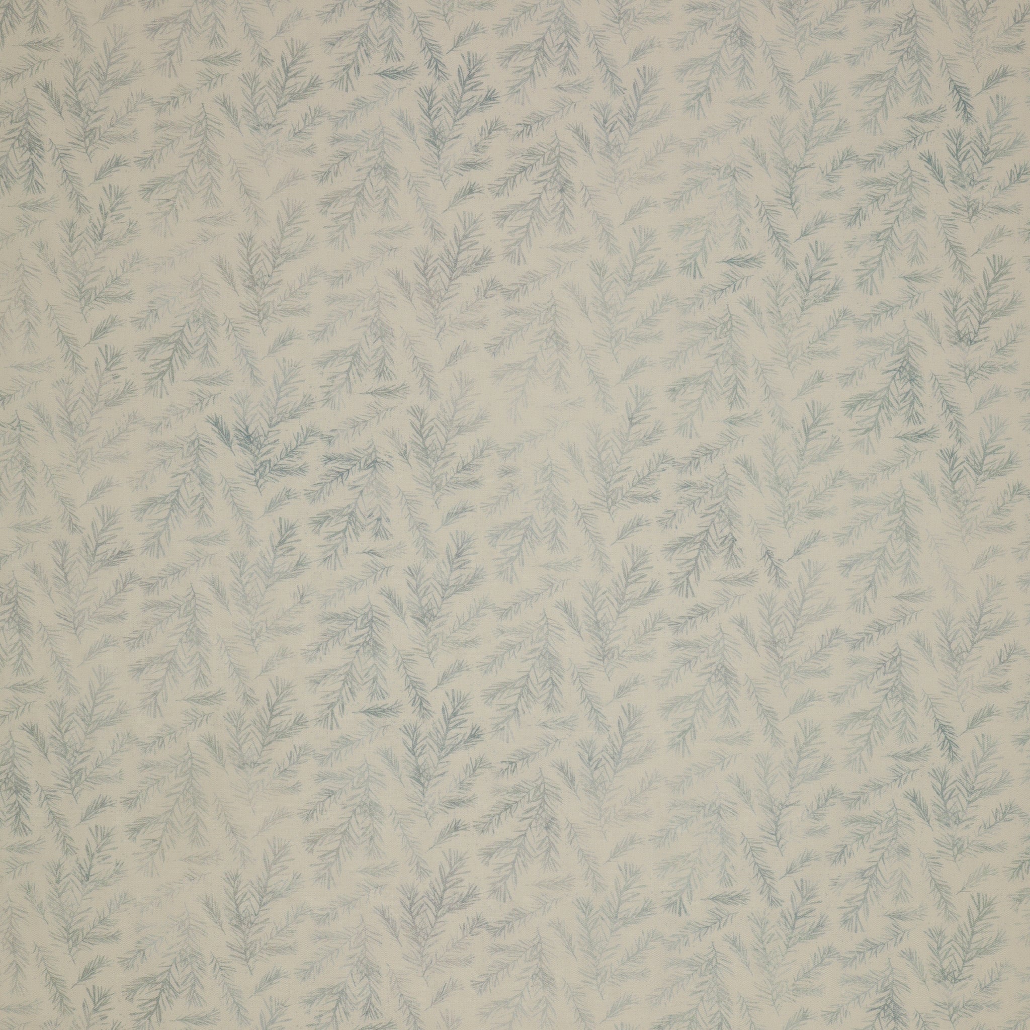 Altitude Fabric Collection - Pine Branches White: Cream with delicate pale blue-gray evergreen branches in a subtle repeating pattern NCDP29158-10