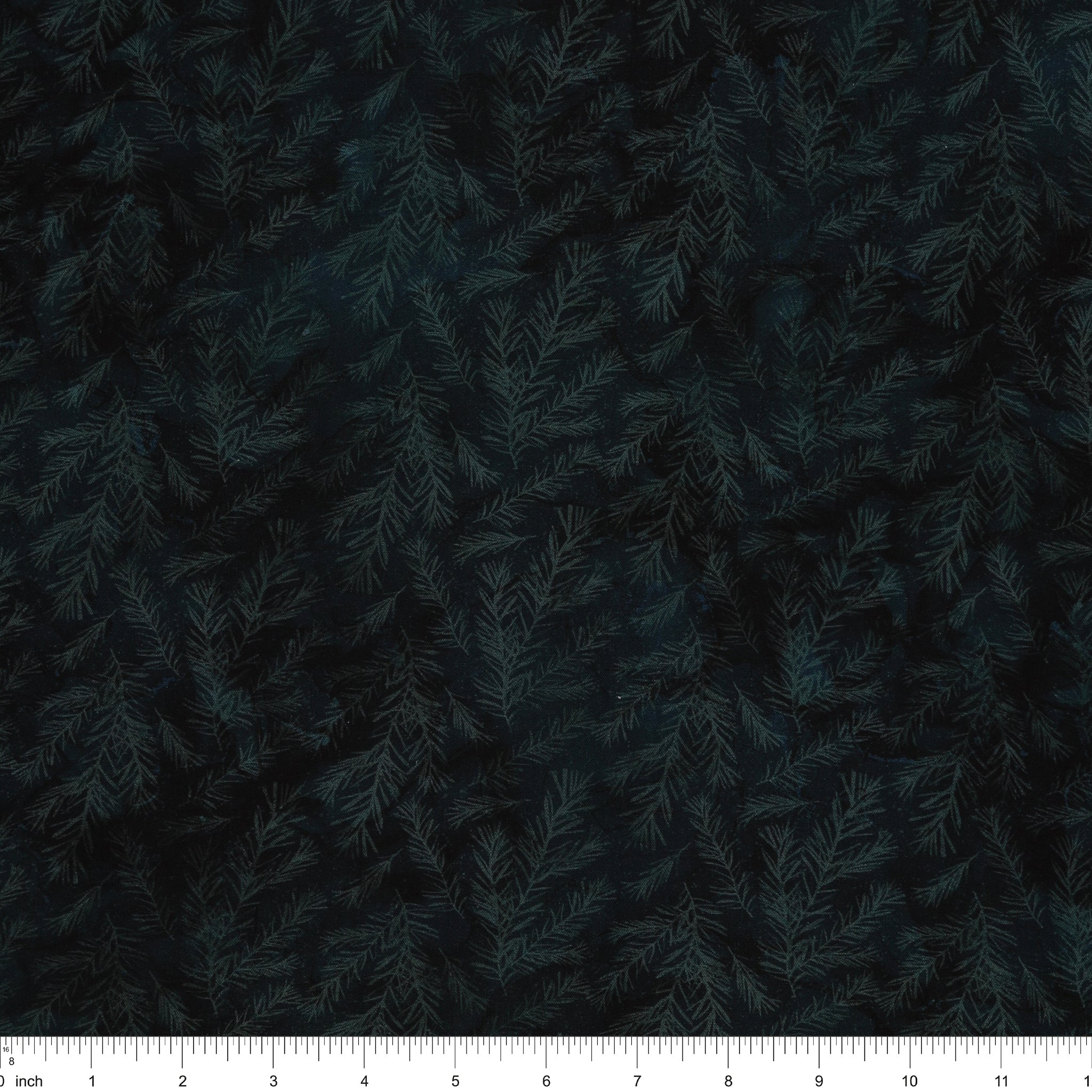 Altitude Fabric Collection - Pine Branches Navy: NCDP29158-49 with ruler for size