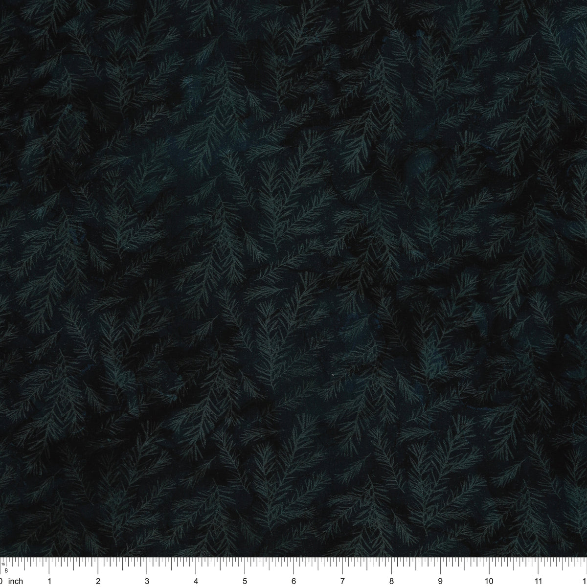 Altitude Fabric Collection - Pine Branches Navy: NCDP29158-49 with ruler for size