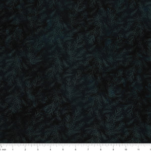 Altitude Fabric Collection - Pine Branches Navy: NCDP29158-49 with ruler for size