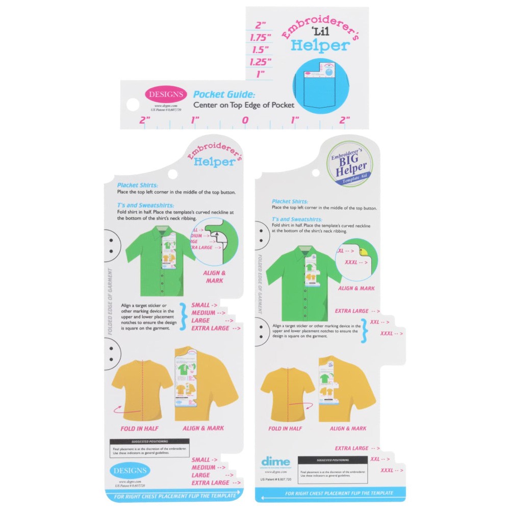 Embroiderer's Helper Placement Tools