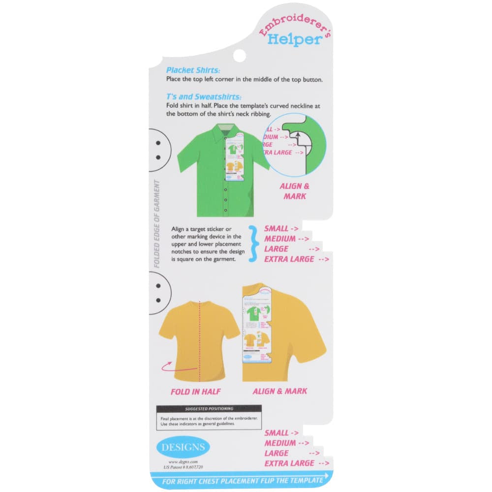 Embroiderer's Helper Placement Tools