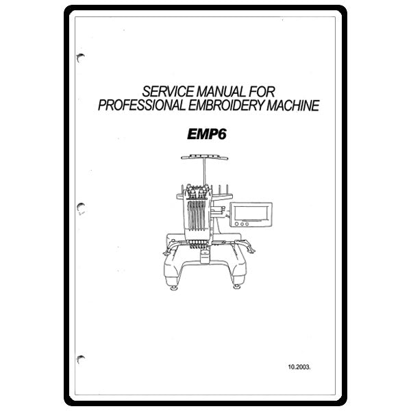 Service Manual, Babylock EMP6 Embroidery Pro. image # 6051