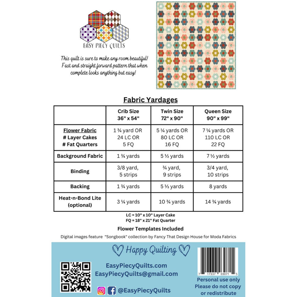 Pocket Full of Posies Quilt Pattern image # 123672