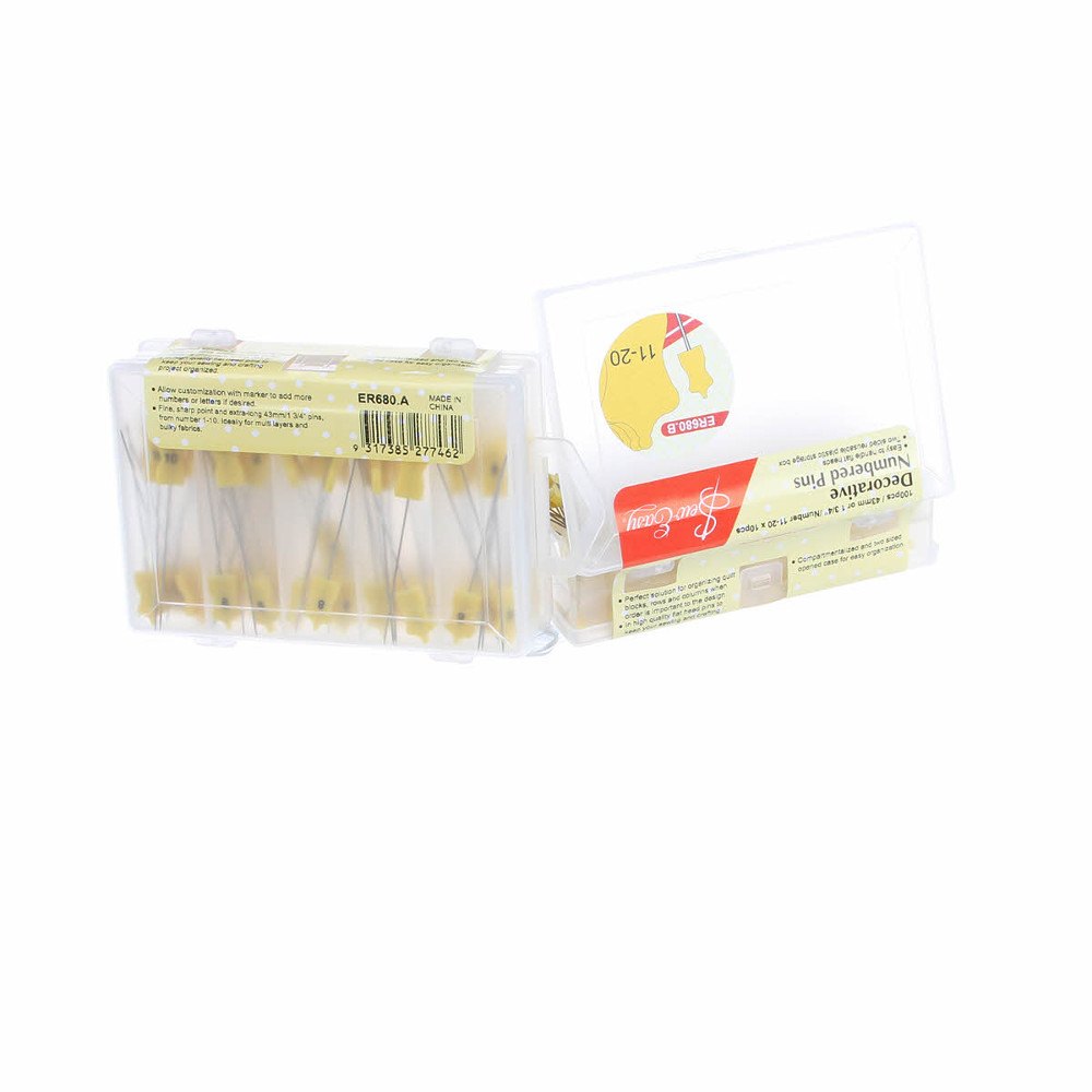 Yellow Numbered Pins (1-20) - 200pk image # 45356