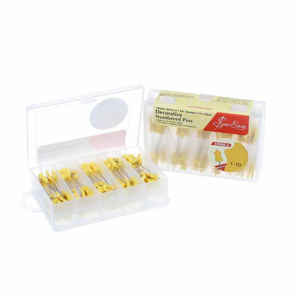 Yellow Numbered Pins (1-20) - 200pk