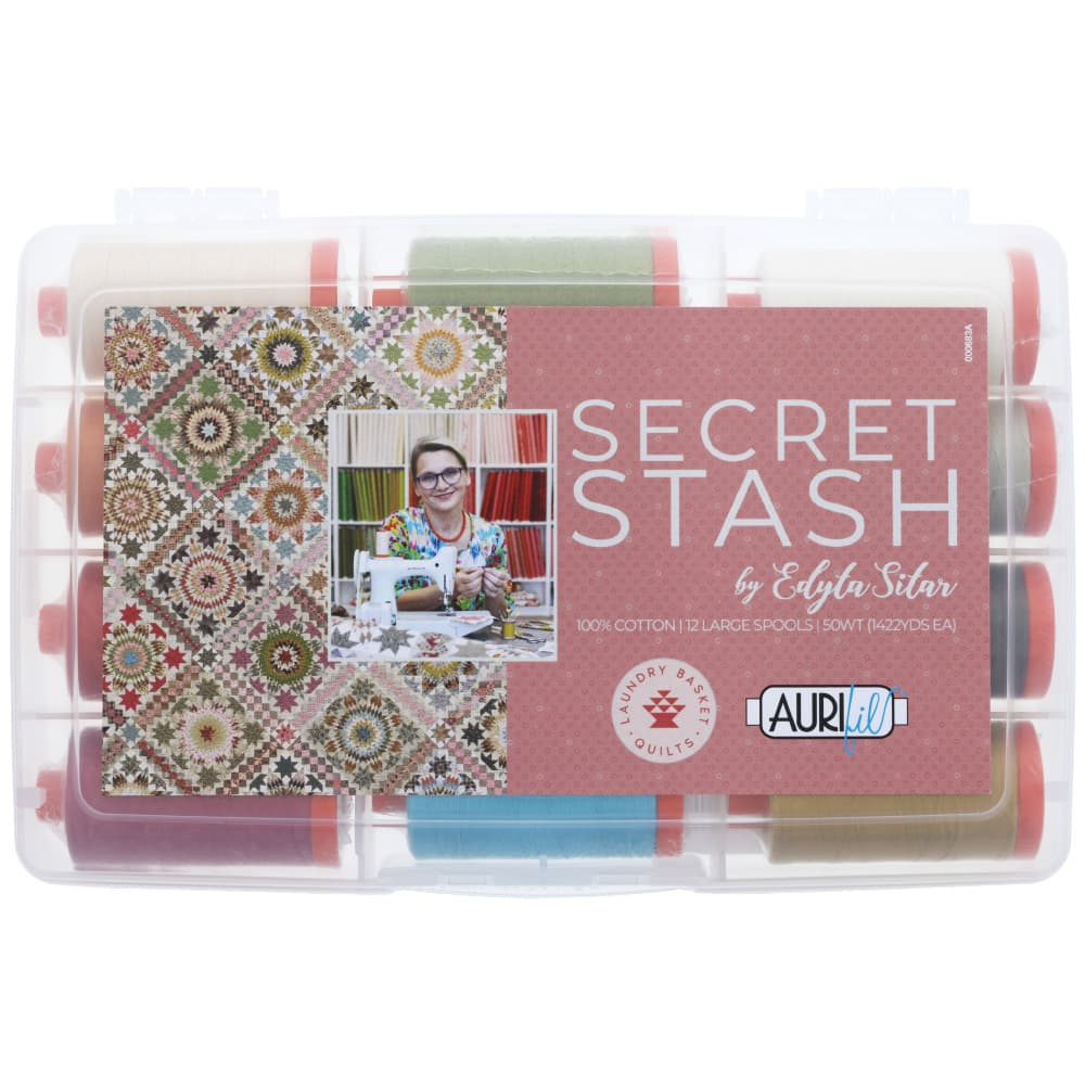 Aurifil 50wt Secret Stash Thread Collection - 12 Spools image # 95430