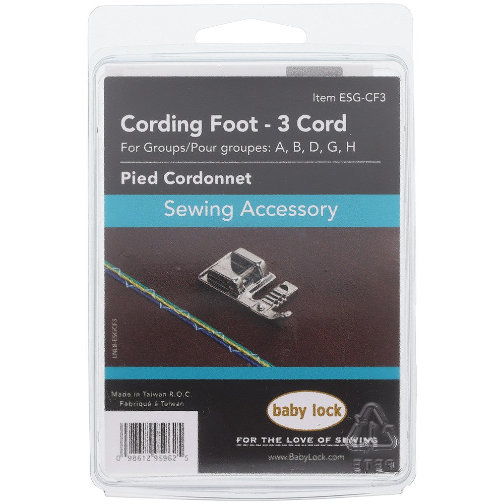 Cording Foot (3 Hole), Babylock #ESG-CF3