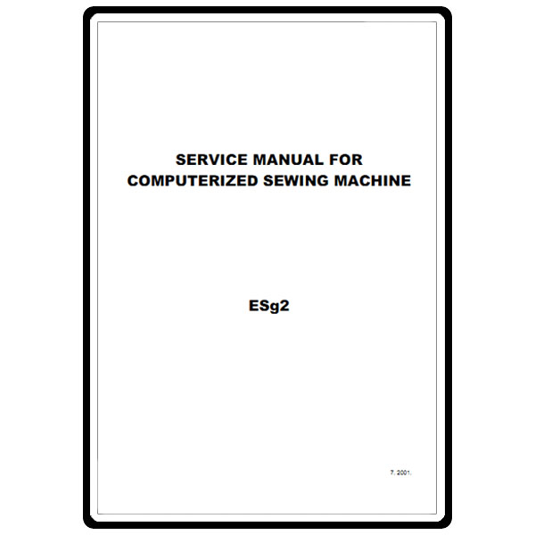 Service Manual, Babylock ESG2 Ellageo image # 6067