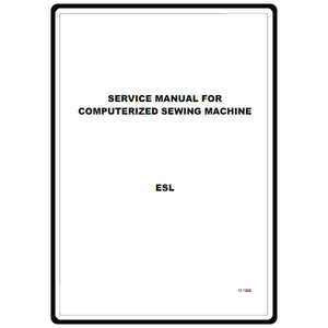 Service Manual, Babylock ESL Ellure image # 22232