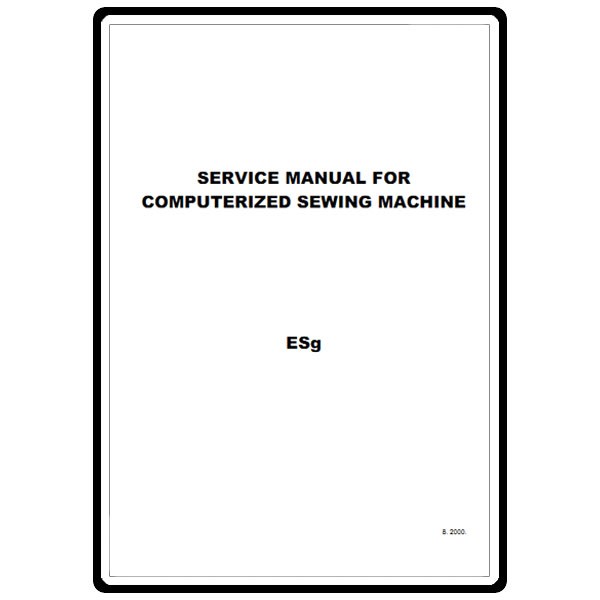 Service Manual, Babylock ESG Ellageo image # 22230